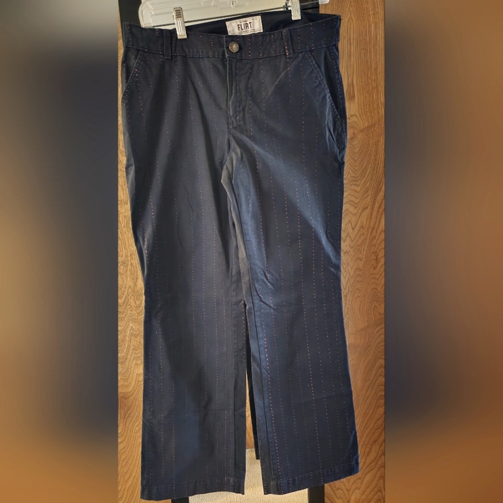DIY Old Navy Flirt Khakis PINSTRIPED BY HAND